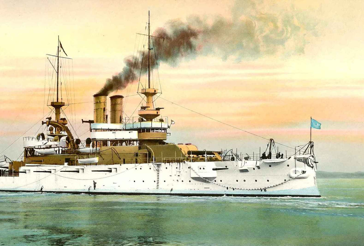Battleship Illinois in 1906 Vintage Print (7 Sizes) - High Quality