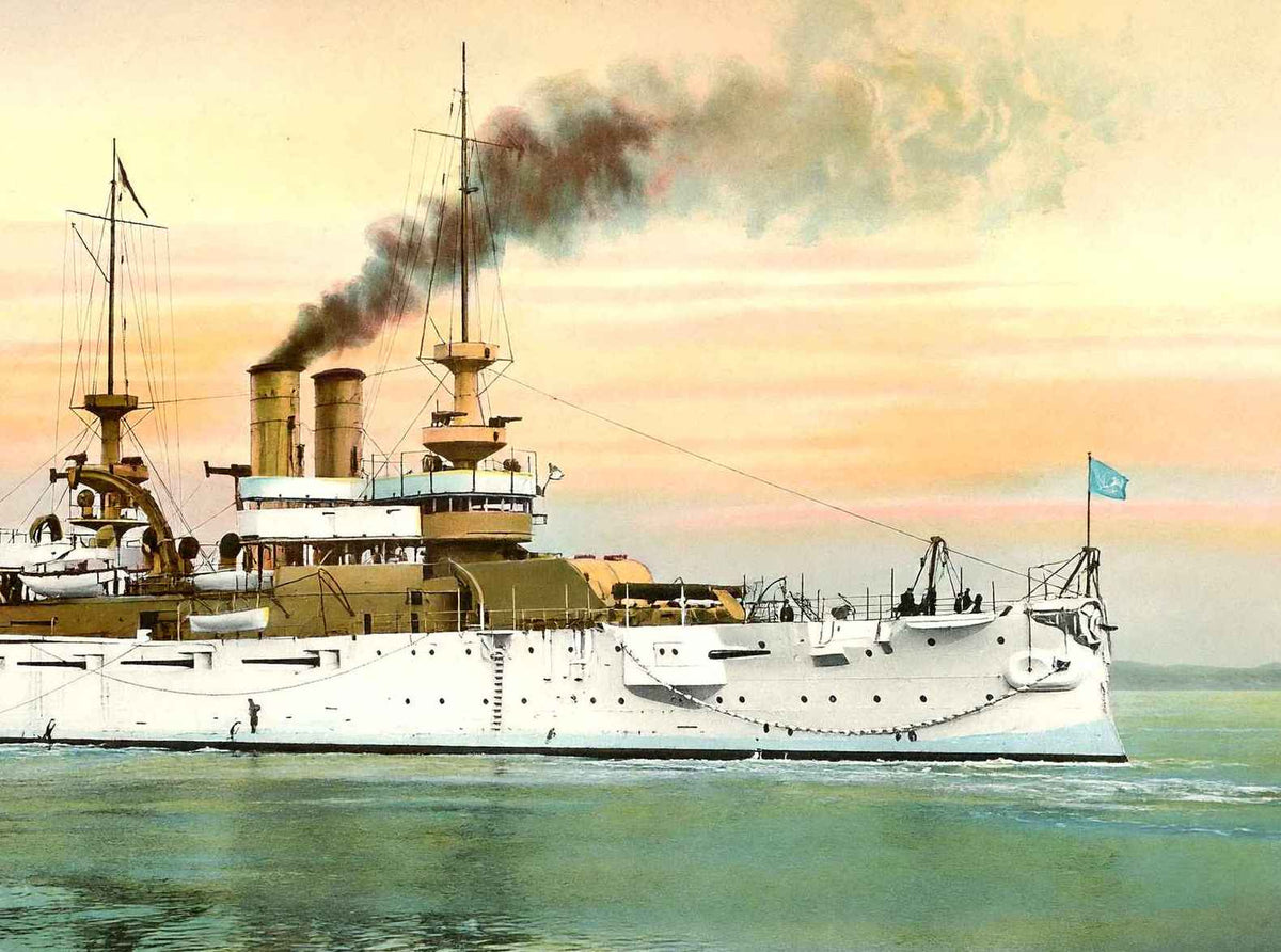 Battleship Illinois in 1906 Vintage Print (7 Sizes) - High Quality