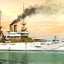 Battleship Illinois in 1906 vintage print