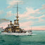 Battleship Indiana in 1906 Vintage Print (7 Sizes) - Premium Quality