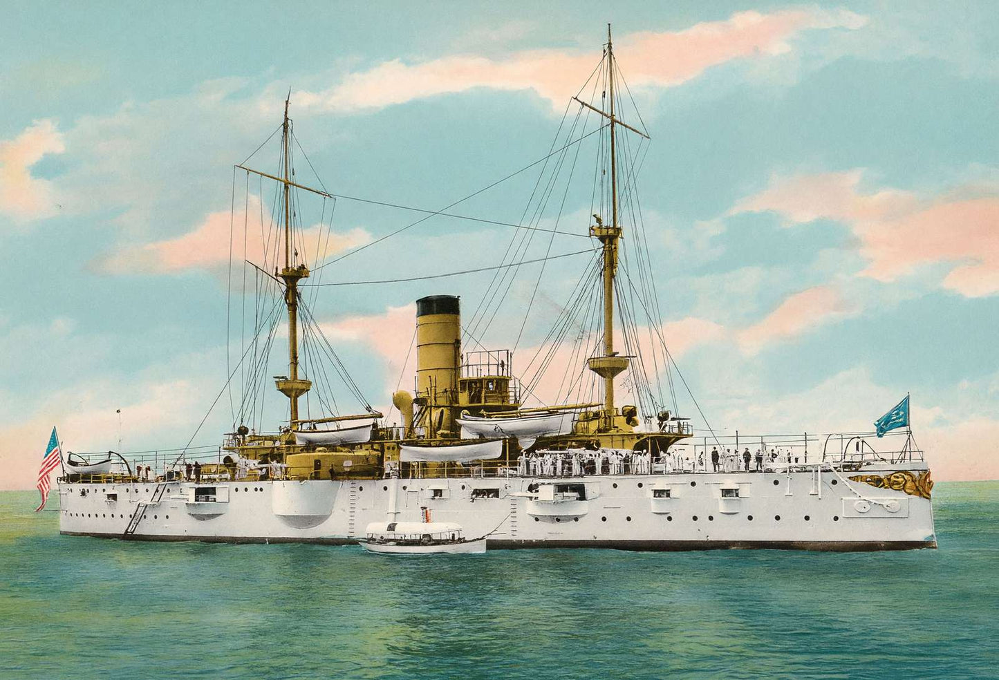 Battleship Texas in 1906 Vintage Print (7 Sizes) - Enhanced