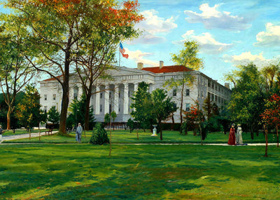 US Naval Hospital Norfolk VA in 1905 Art Print (7 Sizes) - Enhanced