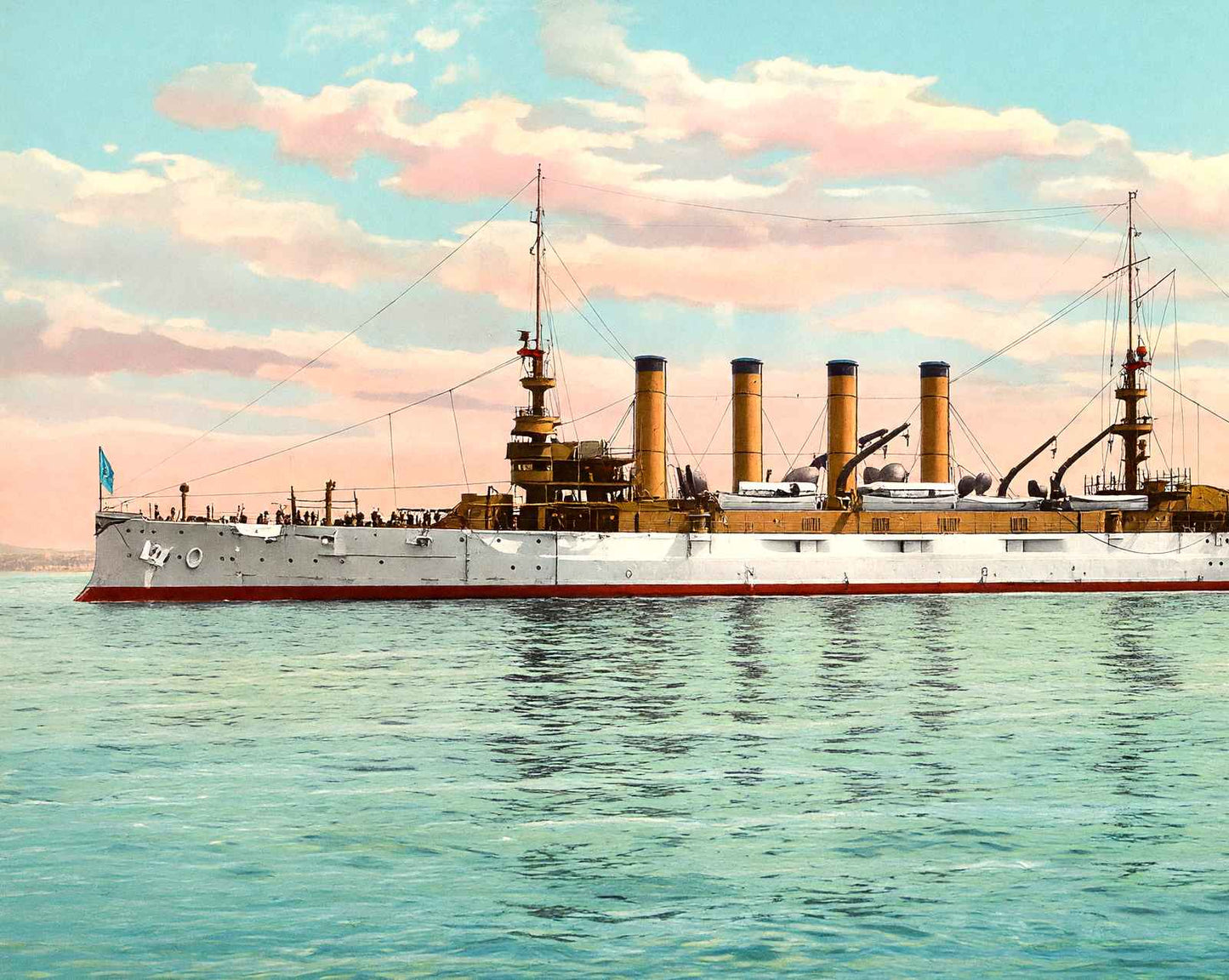USS Maryland in 1905 vintage print