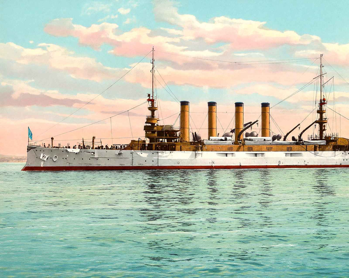 USS Maryland in 1905 vintage print