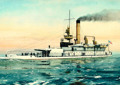 US Navy the New Monitor Florida Painting Print (7 Sizes) - Premium Quality