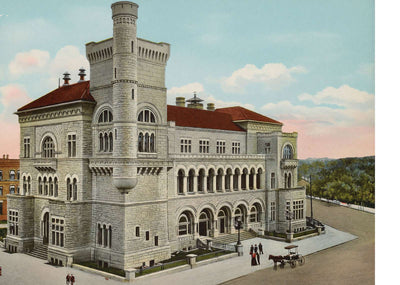 US Post Office San Antonio in 1905 Vintage Print (7 Sizes) - Restored