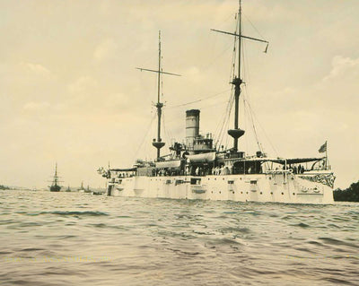 USS Texas at Annapolis in 1905 vintage photo