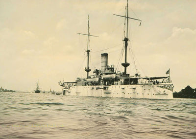USS Texas at Annapolis in 1905 Vintage Print (7 Sizes) - Reproduction