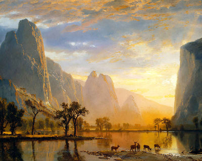 Valley of the Yosemite painting print by Albert Bierstadt