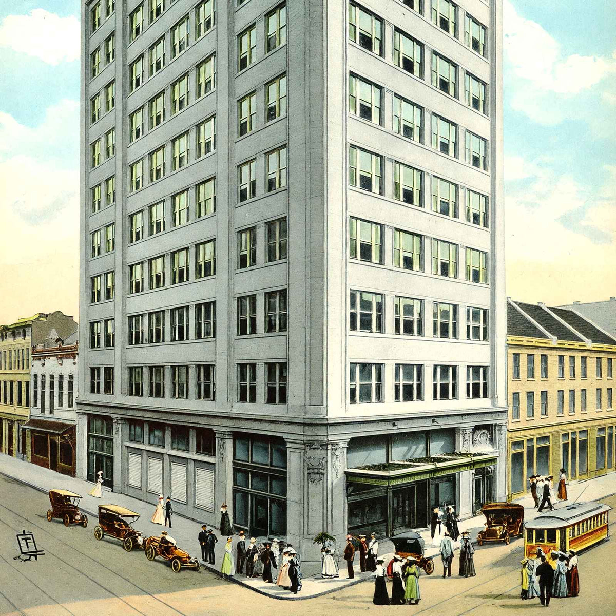 Van Antwerp Building Mobile Alabama in 1905 Vintage Print (7 Sizes) - Acid Free