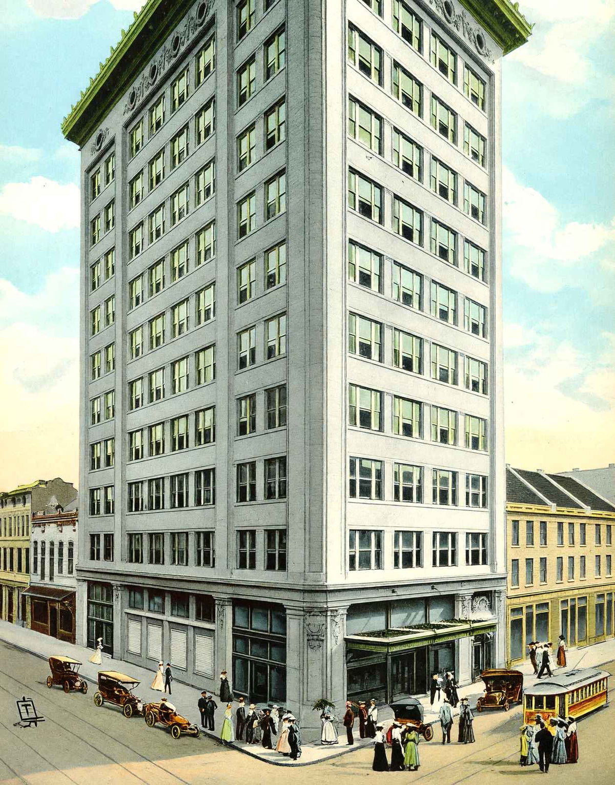 Van Antwerp Building Mobile Alabama in 1905 Vintage Print (7 Sizes) - Acid Free
