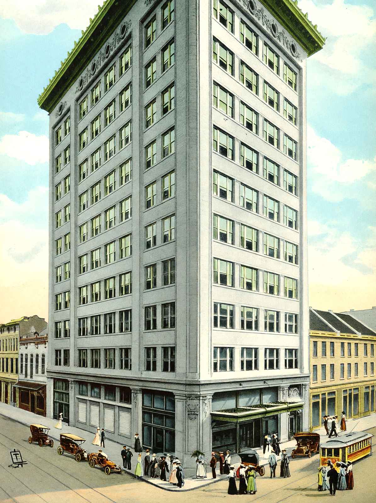 Van Antwerp Building Mobile Alabama in 1905 Vintage Print (7 Sizes) - Acid Free