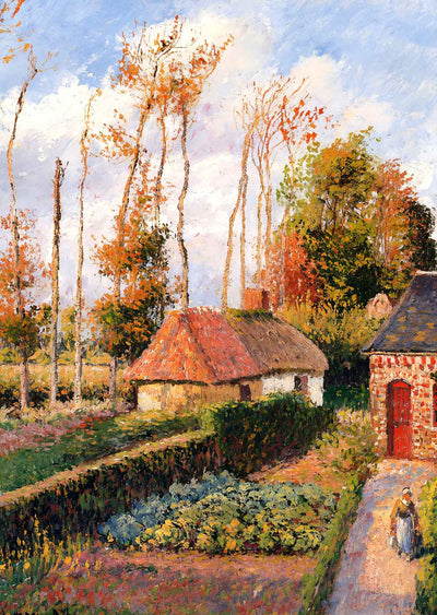 Varengeville, Sunset 1899 Painting by Camille Pissarro Fine Art Print (6 Sizes)