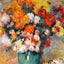 Vase of Chrysanthemums Fine Art Print 1890 by Pierre-Auguste Renoir (6 Sizes)