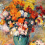 Vase of Chrysanthemums Fine Art Print 1890 by Pierre-Auguste Renoir (6 Sizes)