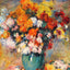 Vase of Chrysanthemums art print by Pierre-Auguste Renoir (1890)
