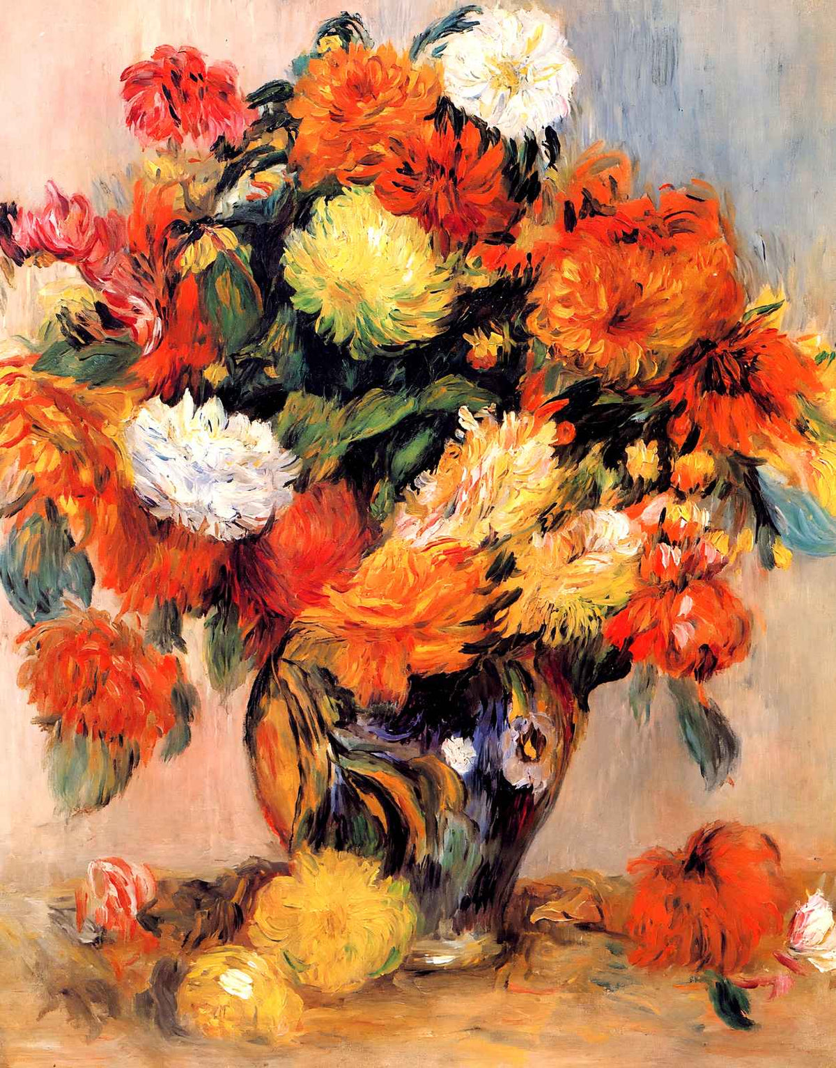 Vase of Flowers Art Print 1884 Painting by Pierre-Auguste Renoir (6 Sizes)