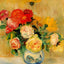 Vase of Roses and Dahlias Fine Art Print 1884 by Pierre-Auguste Renoir (6 Sizes)