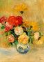 Vase of Roses and Dahlias Fine Art Print 1884 by Pierre-Auguste Renoir (6 Sizes)