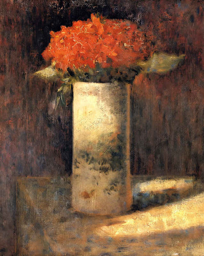 Vase of Flowers painting print by Georges Seurat (1879)