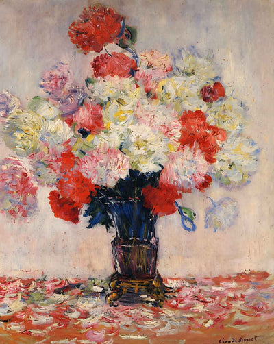 Vase of Peonies art print by Claude Monet (1882)