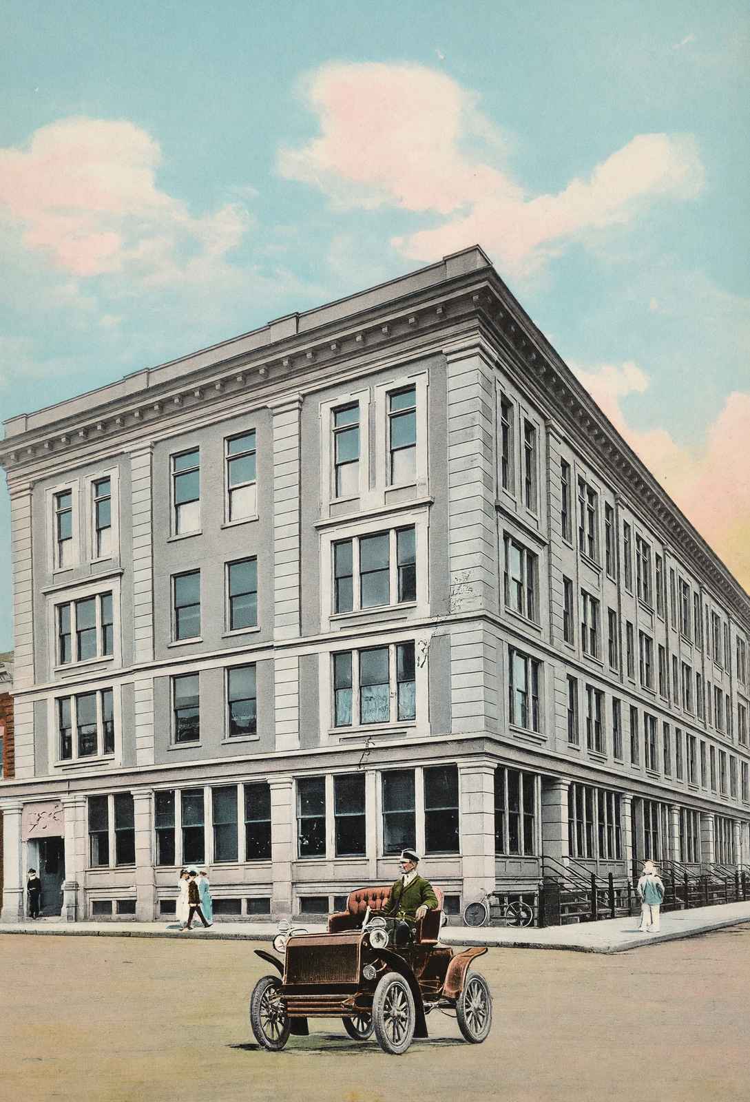 Vatet Block Muncie in 1908 Vintage Print (7 Sizes) - Enhanced