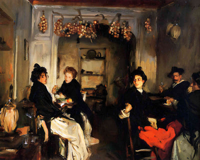 Venetian Wineshop 1898 Painting by John Singer Sargent 8x10" Art Print