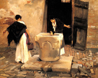 Venetian Water Carriers fine art print by John Singer Sargent (1882)