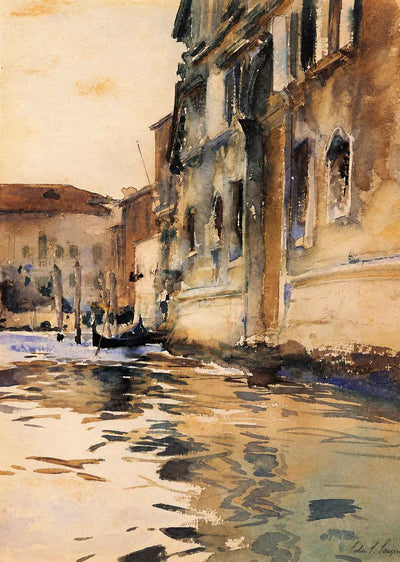 Venetian Canal, Palazzo Corner 1880 by John Singer Sargent Art Print (6 Sizes)