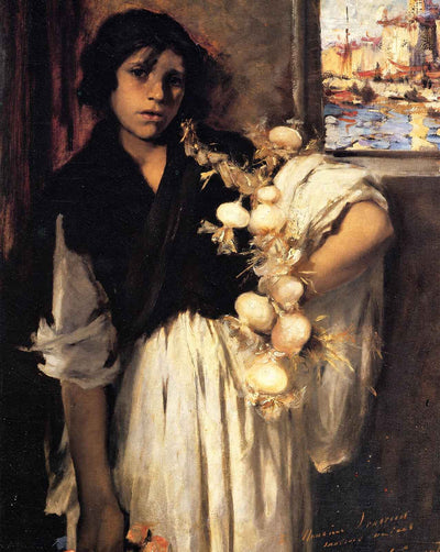 Venetian Onion Seller art print by John Singer Sargent (1882)