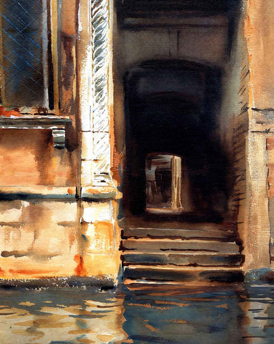 Venetian Doorway painting print by John Singer Sargent (1902)