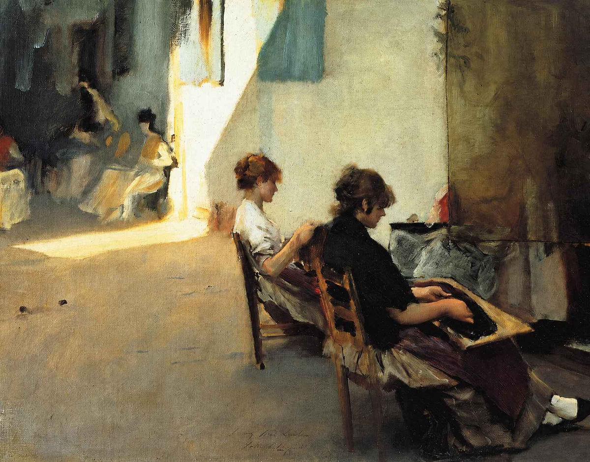 Venetian Bead Stringers 1882 by John Singer Sargent Fine Art Print (6 Sizes)