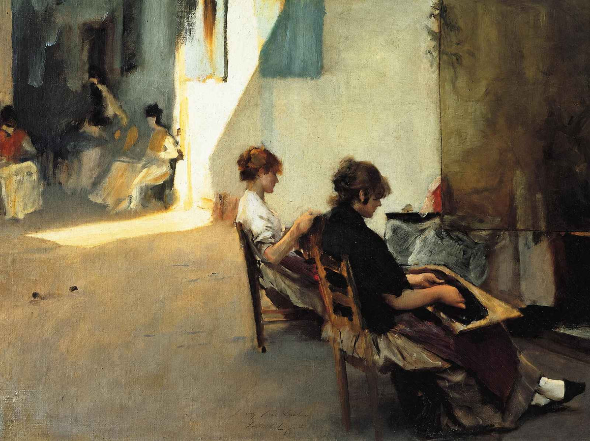 Venetian Bead Stringers 1882 by John Singer Sargent Fine Art Print (6 Sizes)
