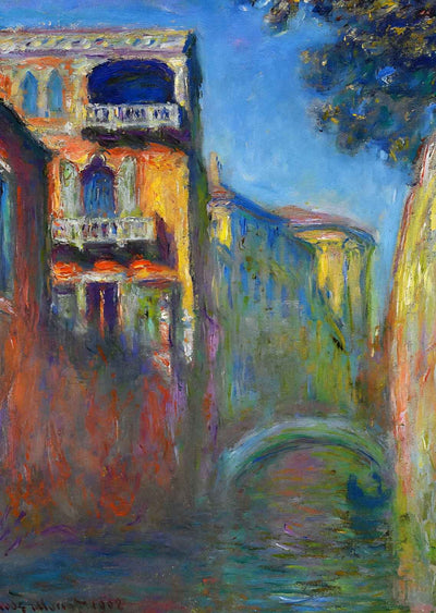 Venice, Rio de Santa Salute Art Print 1908 Painting by Claude Monet (6 Sizes)