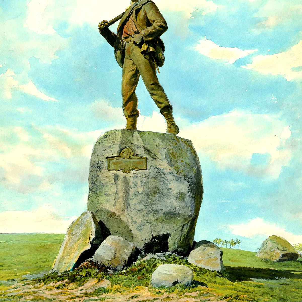 Massachusetts State Monument, Vicksburg, Mississippi in 1906 Art Print (7 Sizes)