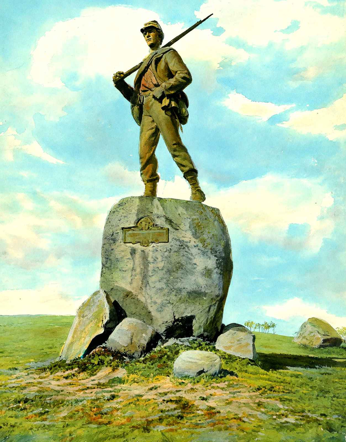 Massachusetts State Monument, Vicksburg, Mississippi in 1906 Art Print (7 Sizes)