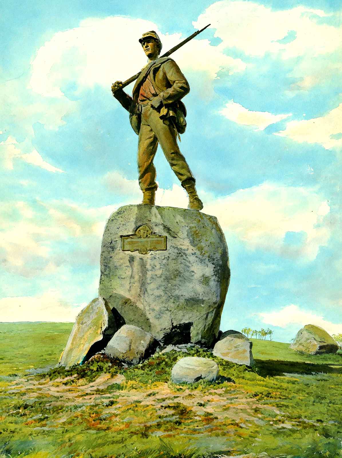 Massachusetts State Monument, Vicksburg, Mississippi in 1906 Art Print (7 Sizes)
