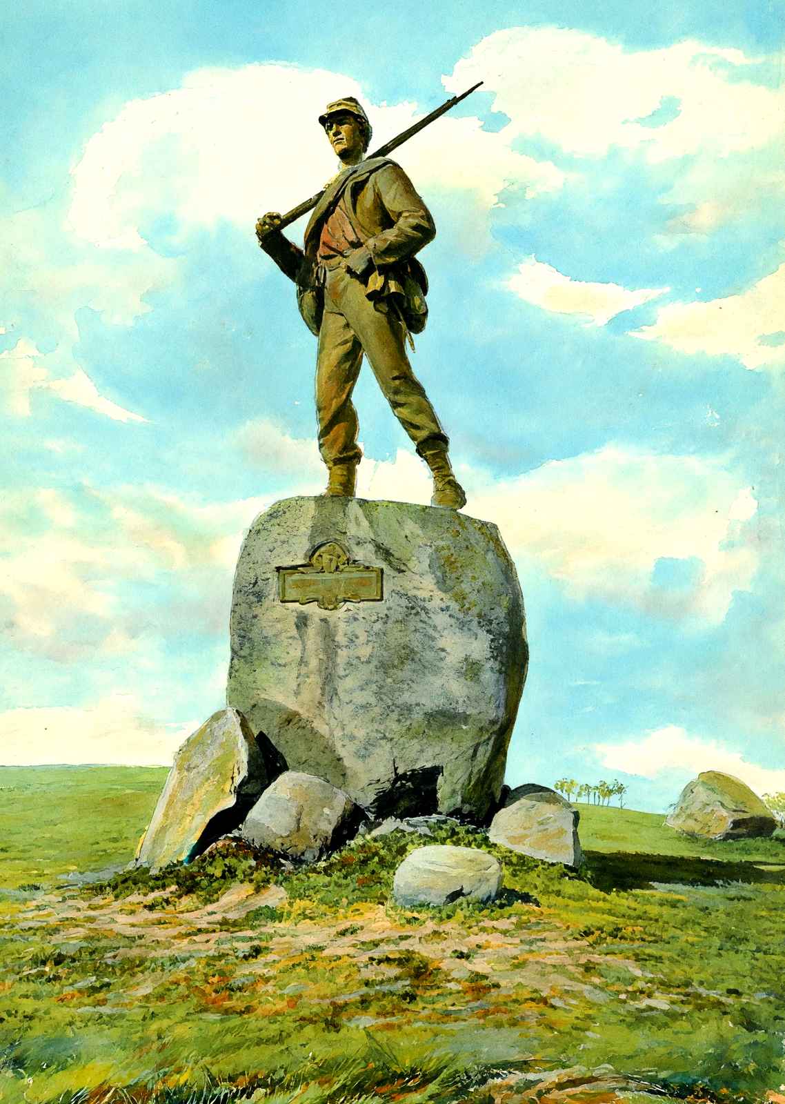 Massachusetts State Monument, Vicksburg, Mississippi in 1906 Art Print (7 Sizes)