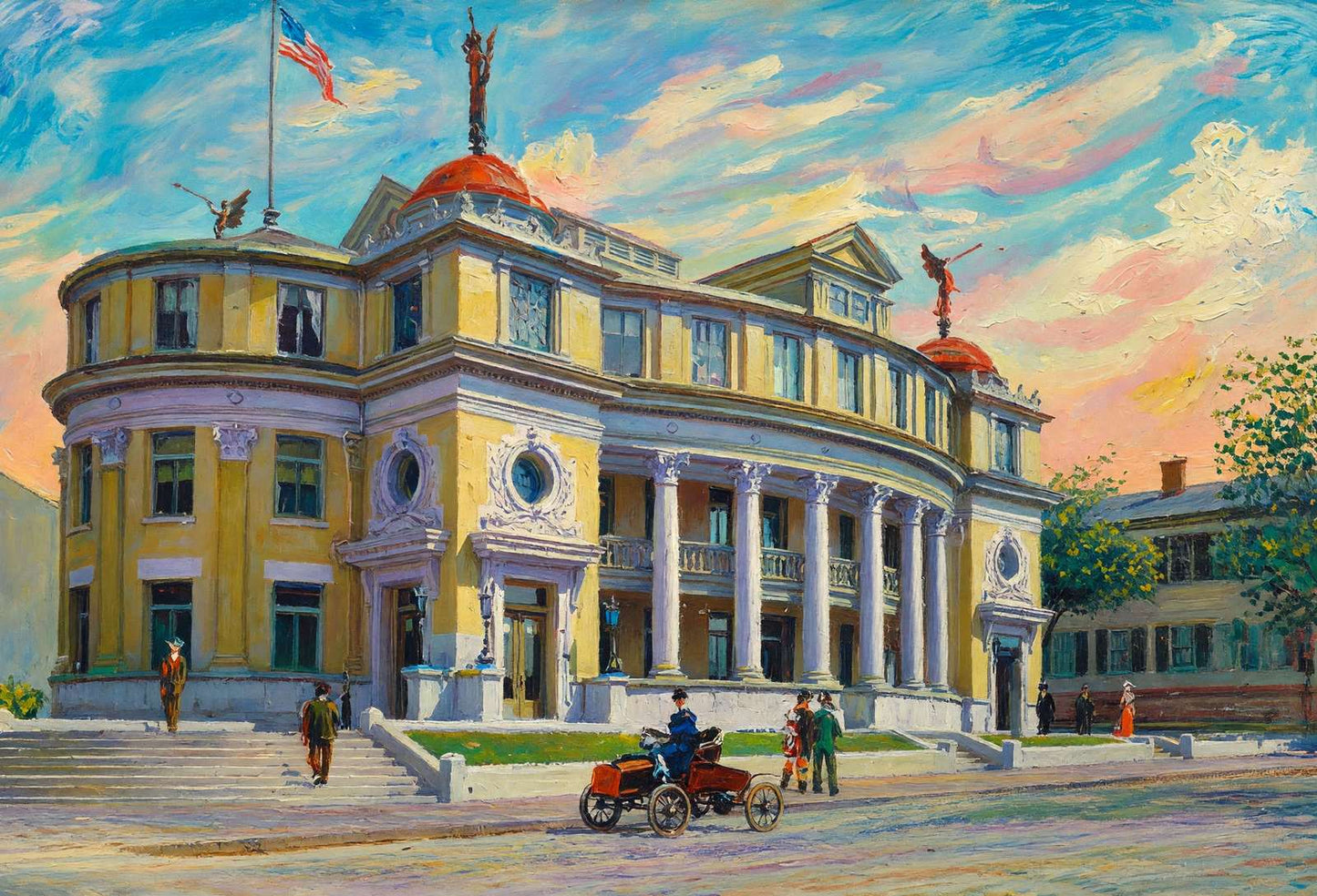 Vicksburg Mississippi City Hall in 1906 Art Print (7 Sizes) - Archival Paper
