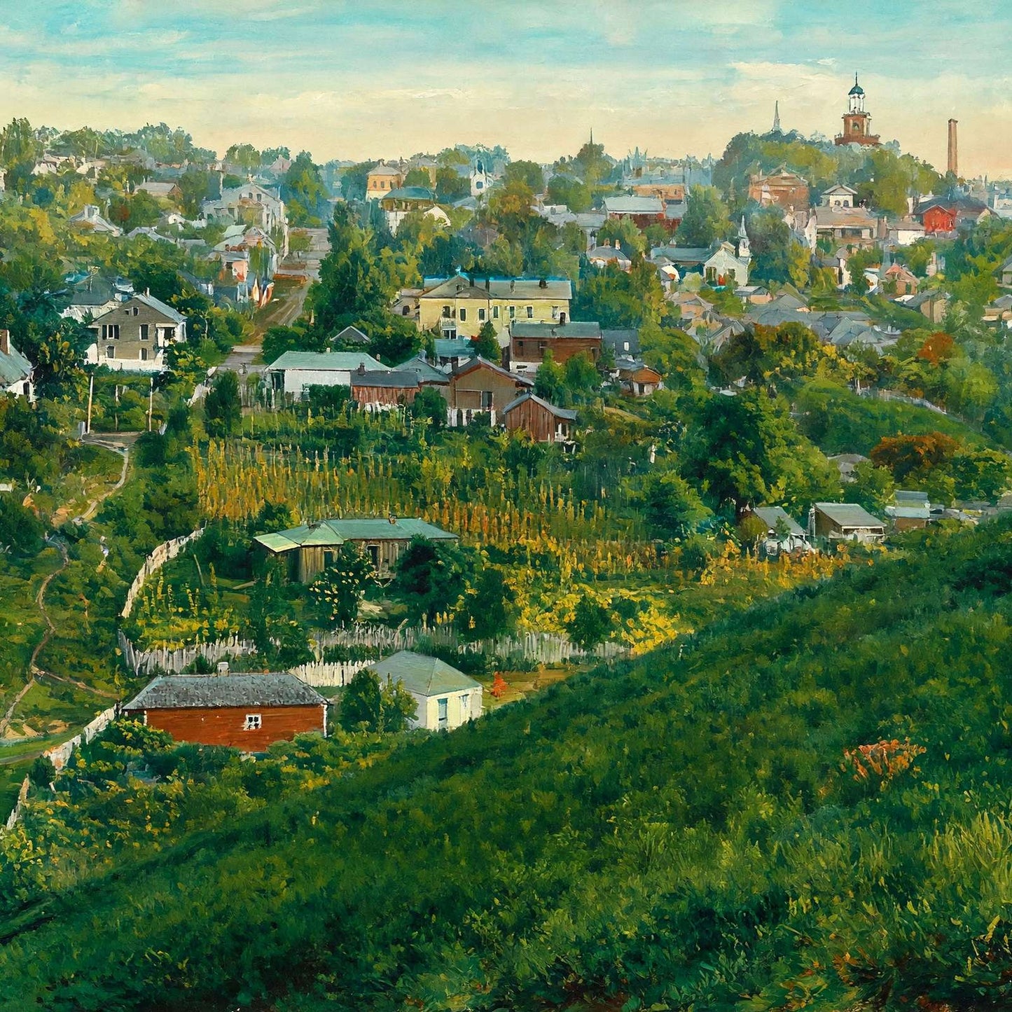 Vicksburg Mississippi from Fort Hill in 1906 Art Print (7 Sizes) - Reproduction