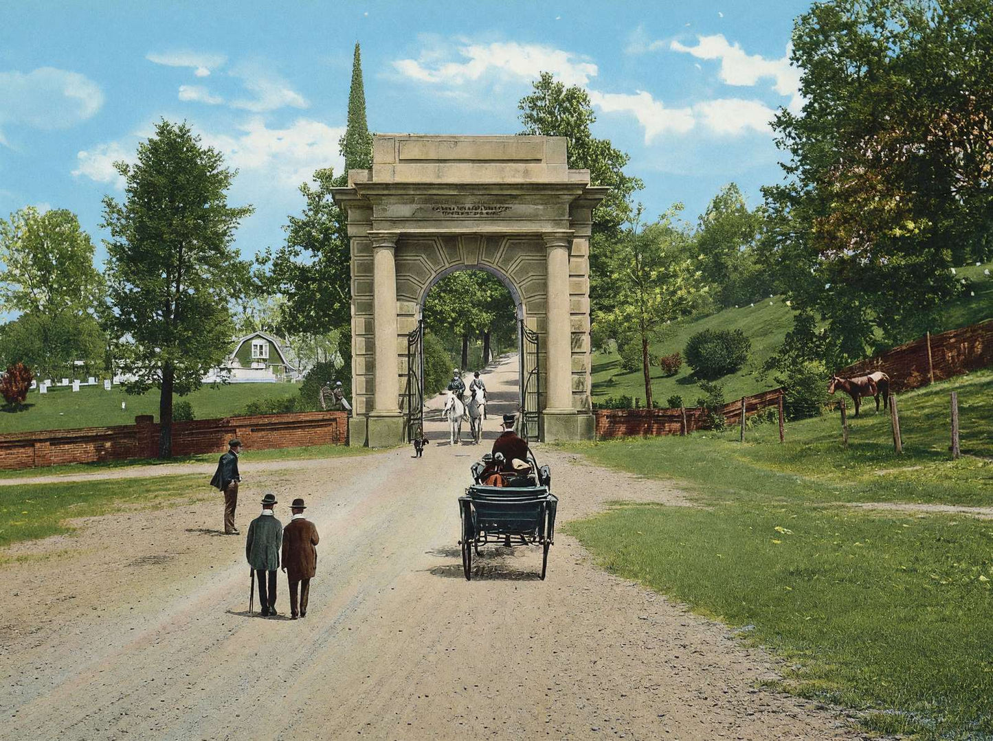Vicksburg Mississippi National Cemetery in 1906 Vintage Print (7 Sizes)