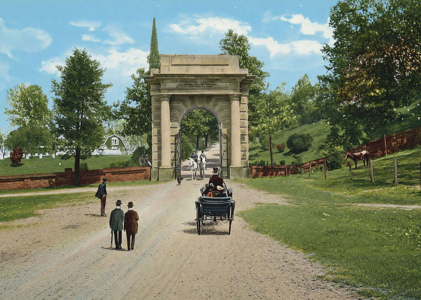 Vicksburg Mississippi National Cemetery in 1906 Vintage Print (7 Sizes)