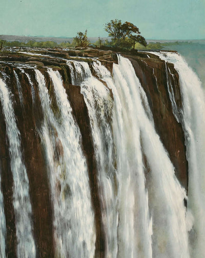 Victoria Falls from Livingstone Island vintage print