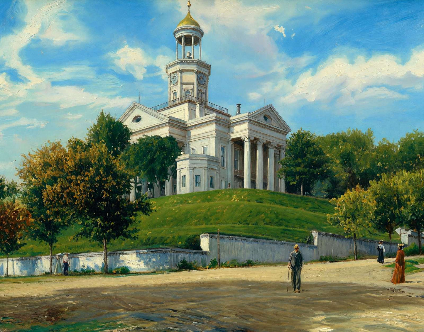 Vicksburg Mississippi Court House in 1906 Art Print (7 Sizes) - Retouched