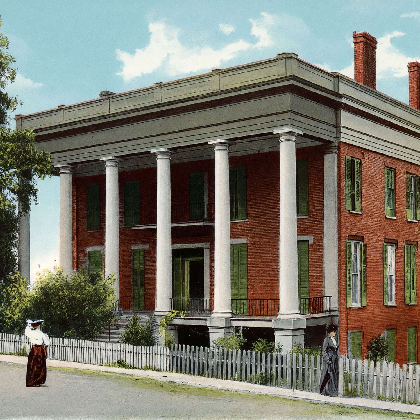 Vicksburg Mississippi Old Porterfield Residence in 1906 Vintage Print (7 Sizes)