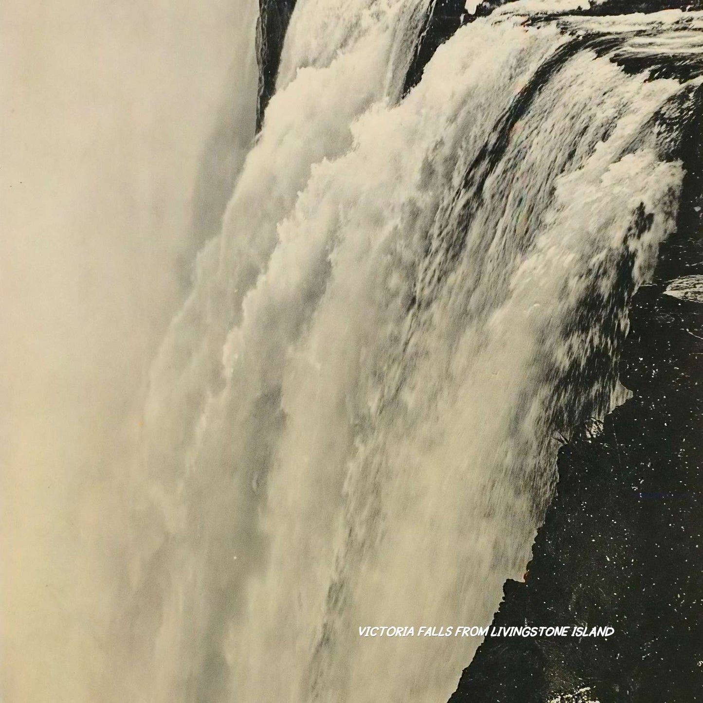 Victoria Falls from Livingstone Island Vintage Print (7 Sizes) - Restored