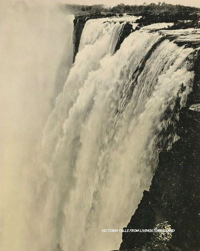 Victoria Falls from Livingstone Island restored photo print