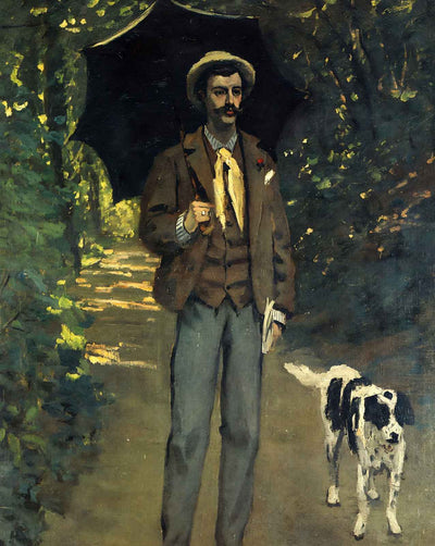 Victor Jacquemont Holding a Parasol art print by Claude Monet (1865)