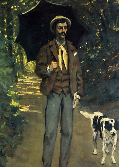Victor Jacquemont Holding a Parasol Art Print 1865 by Claude Monet (6 Sizes)