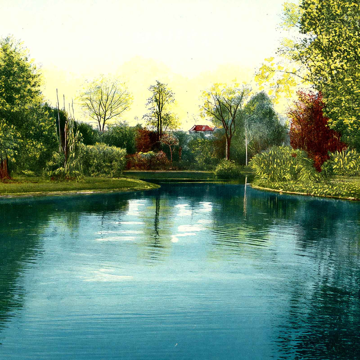 View in Snyder Park Springfield Ohio Vintage Print (7 Sizes) - Premium Quality